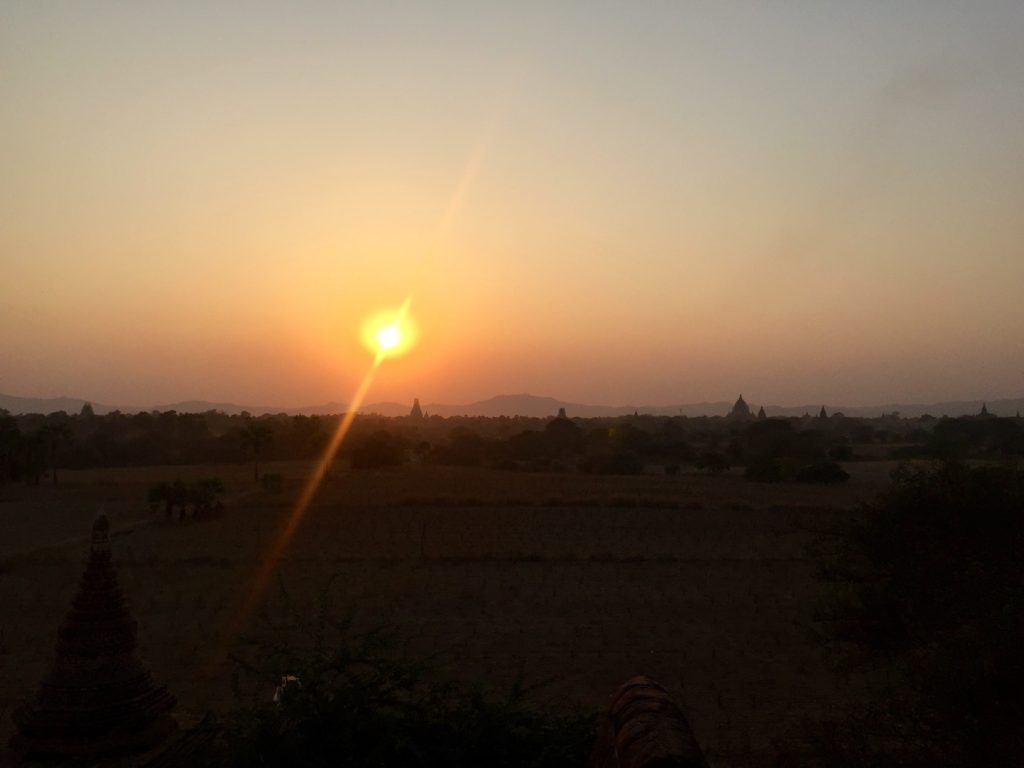 Sunset from North Guni (Myauk Guni), Bagan, Myanmar (Burma)
