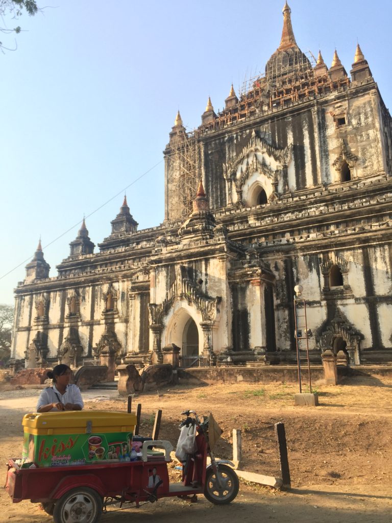 Ice cream hawker, Gawdawpalin Temple, Bagan, Myanmar (Burma)