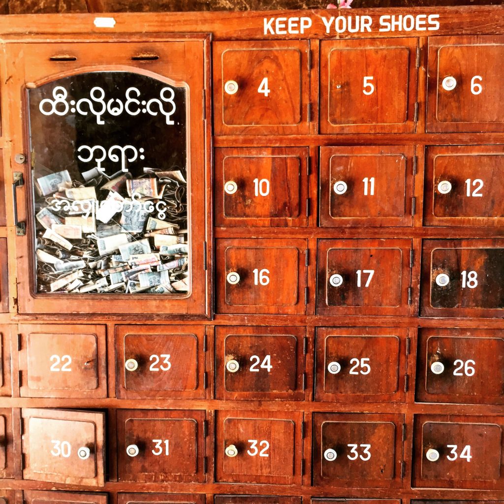 Shoe storage box, Bagan, Myanmar (Burma)