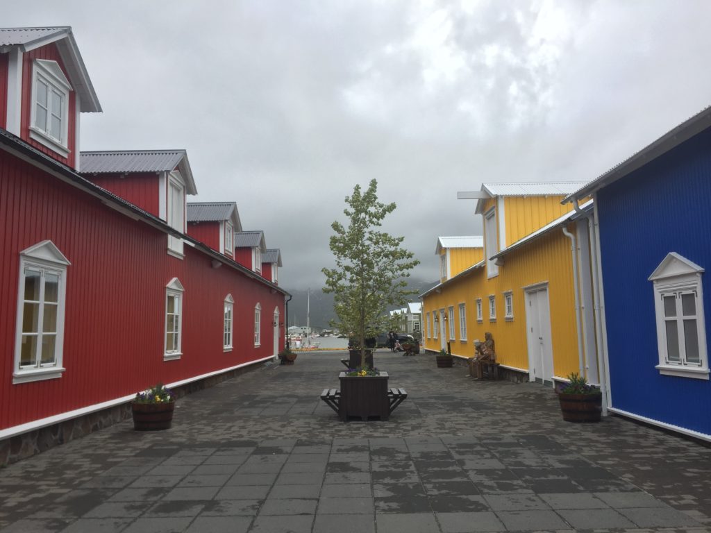 Red, yellow and blue buildings