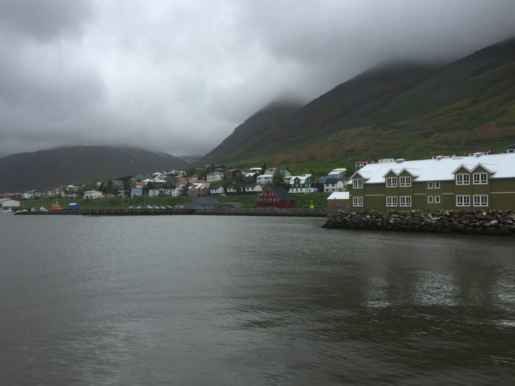 Looking across the water at Siglufjörður