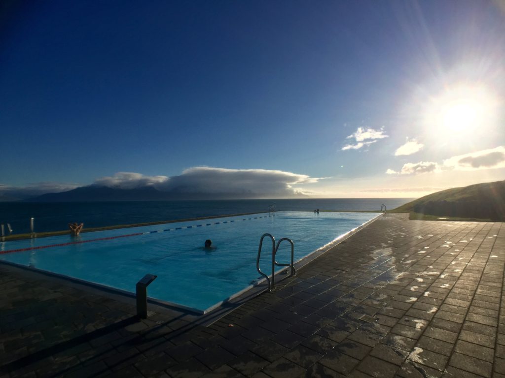 Hofsos pool overlooking Skagafjordur
