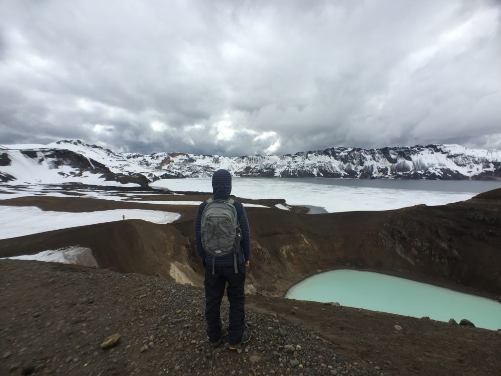 Me in front of the crater and Askja