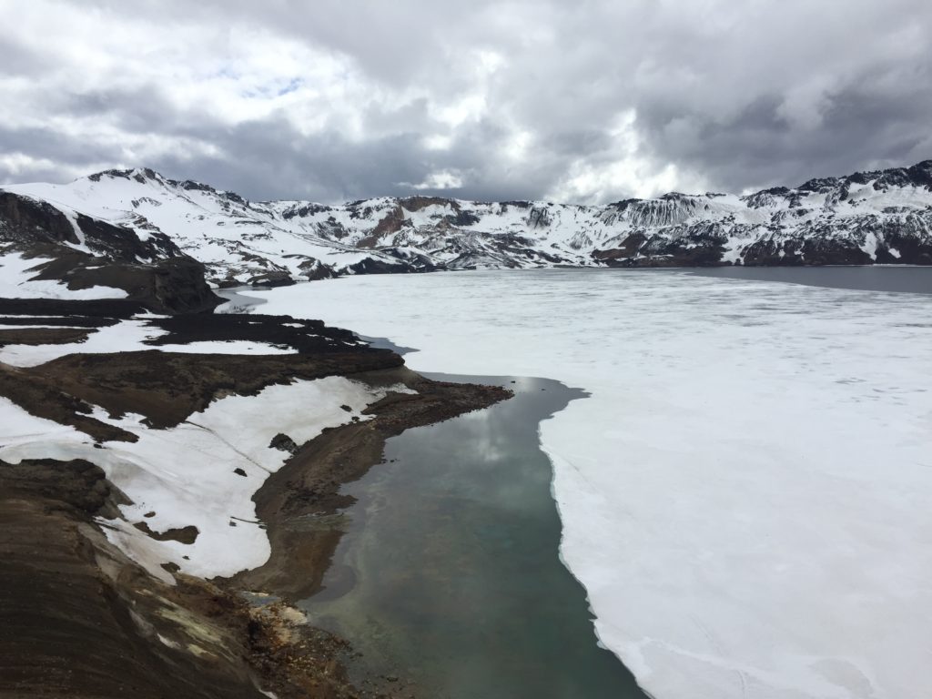 Lake Askja ice sheet, Highlands, Iceland