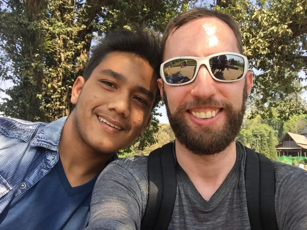 Burmese man and I taking a selfie