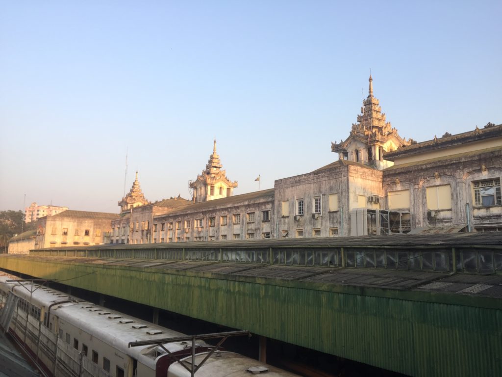 Panorama view of Yangon Central Railway Station